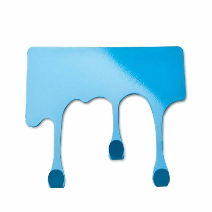 Meilleure affaire ⭐ Totalcadeau Patère design peinture coulante porte-manteau bleu 💯 – Image 3