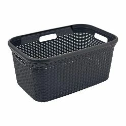 Le moins cher ⌛ Panier à linge Curver Style Hip Anthracite | 45 litres 🎁