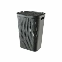 Vente flash 😍 Boîte à linge Curver Infinity Anthracite | 60 litres 🔥