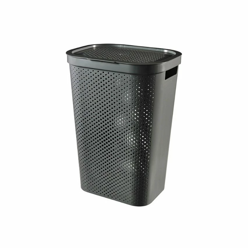 Vente flash 😍 Boîte à linge Curver Infinity Anthracite | 60 litres 🔥