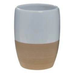 Coupon 🔔 Spirella Gobelet Céramique SIENA Blanc & Beige 🌟