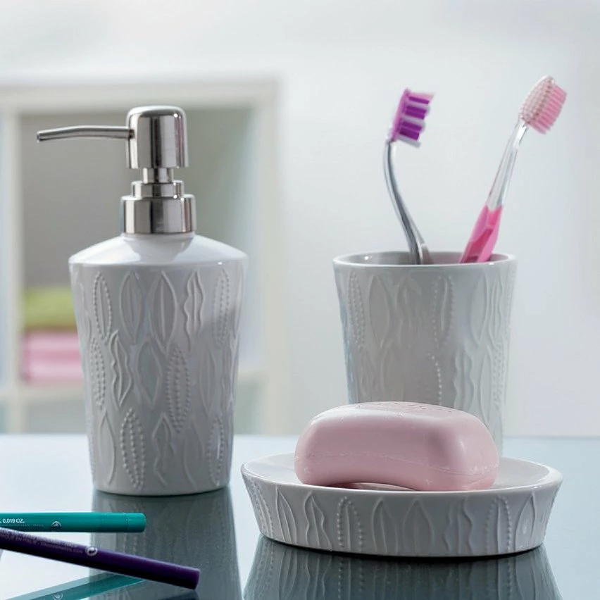 Bon marché ✨ Spirella Gobelet Céramique SUSAN Blanc ✔️ – Image 2