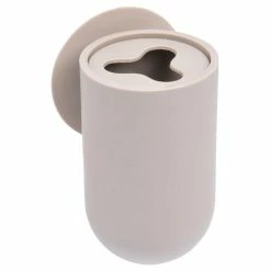 Tout neuf 🌟 Paris prix Gobelet Brosse à Dent Ventouse "Vitamine II" 11cm Taupe 💯