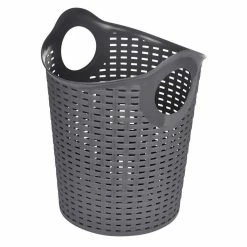 De gros 🎉 Paris prix Panier à Linge Rond "Tressé" 33cm Gris ⭐
