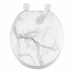 Acheter 💯 Paris prix Abattant WC Imprimé "Effet Marbre" 37cm Blanc 😉