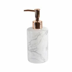 Coupon ❤️ Paris prix Distributeur de Savon "Effet Marbre" 18cm Or Rose 😍