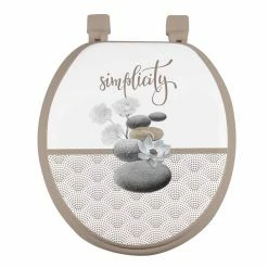 Bon marché 🎁 Paris prix Abattant WC Imprimé "Minéral" 47cm Taupe 🎉