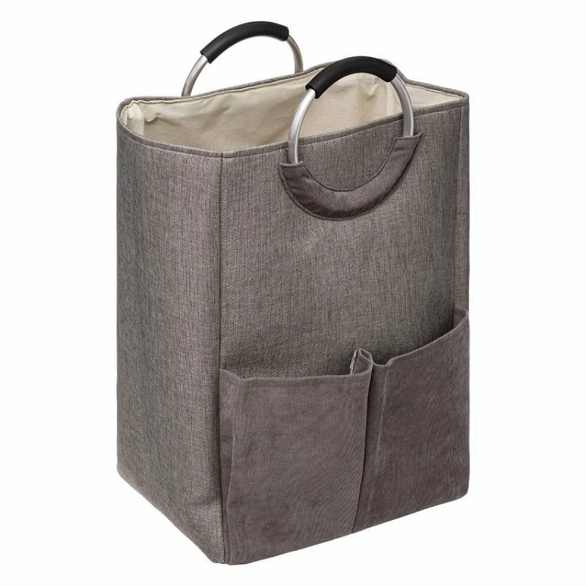 Acheter 🛒 Five Simply smart Panier à Linge Gris avec 2 poches 🥰 – Image 2