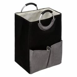 Acheter 🛒 Five Simply smart Panier à Linge Gris avec 2 poches 🥰