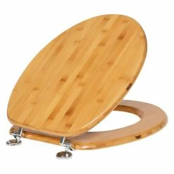 Meilleur prix 🔥 Five Simply smart Abattant WC en Bambou Charnières en zinc 🎉