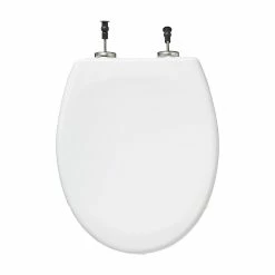 Grosses soldes 🛒 Five Simply smart Abattant WC Blanc en Thermodur et Inox 🔥