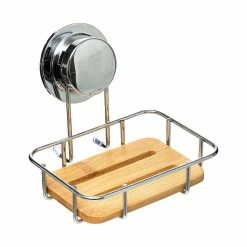 Bon marché 🎁 Five Simply smart Porte savon à Ventouse en Bambou et Métal 🤩
