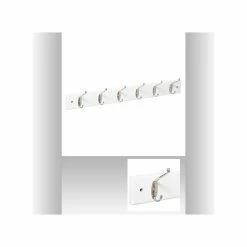 Meilleure affaire 😀 Alo Patere en bois - 6 Tetes - Blanc 🔥