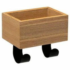 Acheter 🎁 Five Simply smart Patère 2 Crochets "Vide-Poche" 20cm Noir & Naturel 🎁