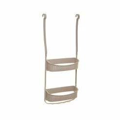 Acheter ✨ Five Simply smart Support de douche souple 2 paniers système multi accroches Taupe Simply Smart ❤️