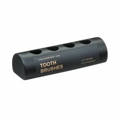 Promo 😍 Five Simply smart Porte Brosse à Dent en Polyrésine noir collection Black ✔️