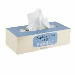 Offres 🧨 Paris prix Boîte à Mouchoirs "Je suis Bleu" 27cm Bleu & Naturel 👏