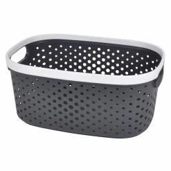 Meilleure vente 🌟 Paris prix Panière à Linge "Ajourée" 8L Anthracite 🔥