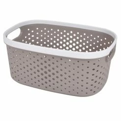 Acheter 🎁 Paris prix Panière à Linge "Ajourée" 15L Taupe 😍