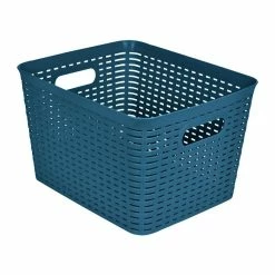 Les meilleures critiques de ❤️ Paris prix Panière à Linge "Effet Tressé" 13L Bleu Paon 🛒