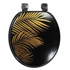 Grosses soldes 😉 Paris prix Abattant WC Imprimé "Orbella" 47cm Noir 👍