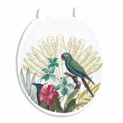 Vente flash 🛒 Paris prix Abattant WC Imprimé "Equatorial" 47cm Blanc 🛒