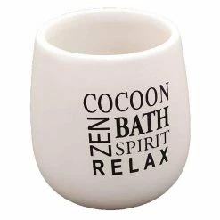 De gros 🌟 Paris prix Gobelet de Salle de Bain "Tikal" 9cm Blanc ❤️