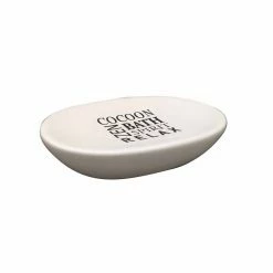 Nouveau 😍 Paris prix Porte Savon Imprimé "Tikal" 12cm Blanc 😀