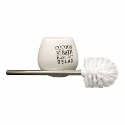 Bon marché 🔔 Paris prix Brosse WC Céramique "Tikal" 38cm Blanc ⭐