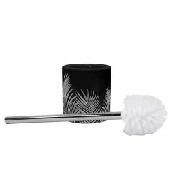 De gros 👏 Paris prix Brosse WC Imprimée "Orbella" 40cm Noir & Argent 😀