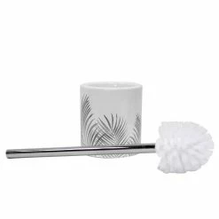 Coupon 🔥 Paris prix Brosse WC Imprimée "Orbella" 40cm Blanc & Argent 🎉