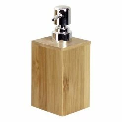 Meilleure vente 👏 Paris prix Distributeur de Savon Bambou "Bao" 16cm Naturel 😍