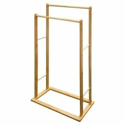 Meilleure affaire 🎉 Paris prix Porte Serviettes 2 Barres "Tao" 80cm Naturel ⌛