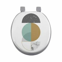 De gros ⭐ Paris prix Abattant WC Imprimé "Geomarbre" 47cm Bleu 🔔