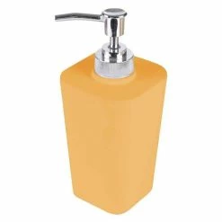 Vente flash 🎁 Paris prix Distributeur de Savon Soft Touch "Vitamine" 18cm Ocre 🧨