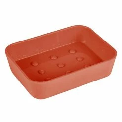 Promo ❤️ Paris prix Porte Savon Soft Touch "Vitamine" 12cm Terracotta ✨