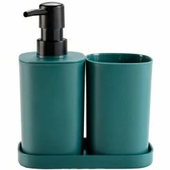 Le moins cher 🔥 Paris prix Set de 3 Accessoires Salle de Bain "Vita" 19cm Émeraude 🛒