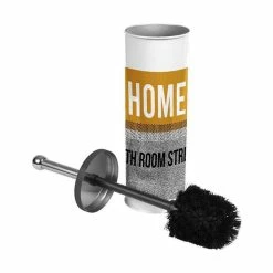 Bon marché 🛒 Paris prix Brosse WC Imprimée "Street" 37cm Ocre & Gris 🤩