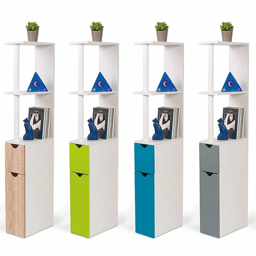 De gros 🔥 IDMARKET Meuble WC étagère WILLY bois gain de place pour toilette 2 portes hêtre 🛒 – Image 5