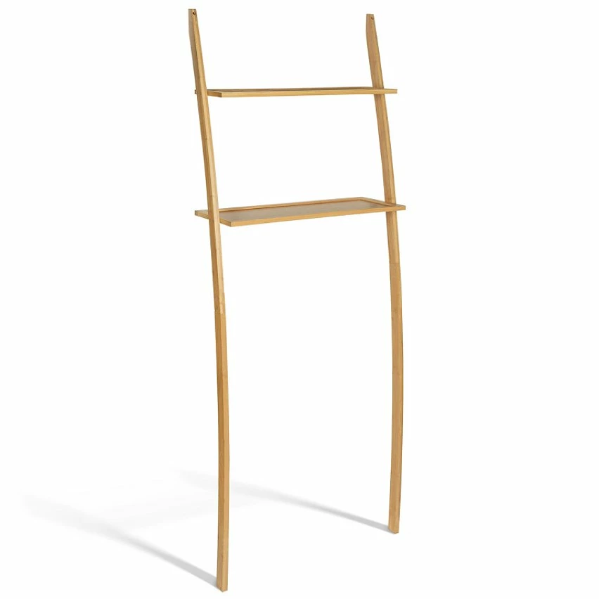 Tout neuf 🌟 IDMARKET Etagère dessus WC bambou MAYA 🔔