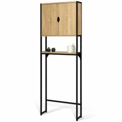 Sortie ⌛ IDMARKET Meuble étagère dessus WC placard DETROIT design industriel 😍