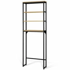 Meilleure vente 🎉 IDMARKET Meuble étagère dessus WC 4 étagères DETROIT design industriel 🎉