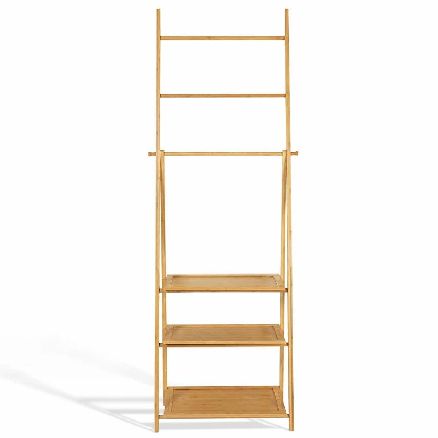 Tout neuf 😍 IDMARKET Porte-serviettes bambou LANA 3 étagères 😉 – Image 4