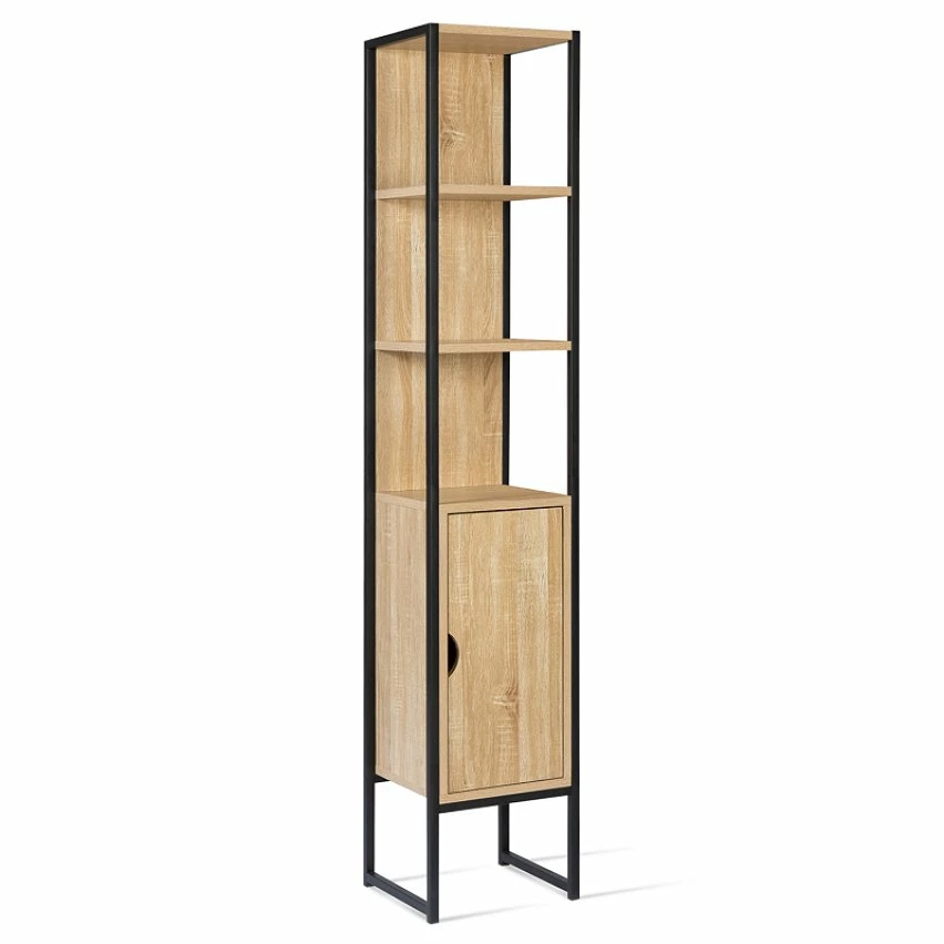 Le moins cher 🛒 IDMARKET Meuble colonne DETROIT 1 porte design industriel 😍