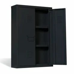 Les meilleures critiques de 🎉 IDMARKET Armoire murale double ESTEL en métal noir ⭐