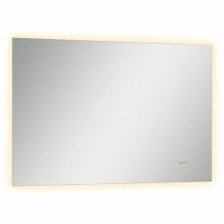Offres 😉 Kleankin Miroir salle de bain lumineux LED 42 W - dim. 90L x 3l x 60H cm - fonction anti-buée, interrupteur tactile, luminosité réglable - alu. verre ❤️
