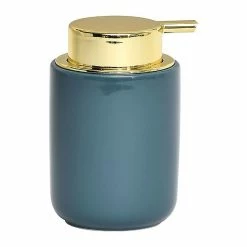 Grosses soldes 🥰 Tendance Distributeur à Savon ou lotion en dolomite Bleu Canard 235 ml 🛒