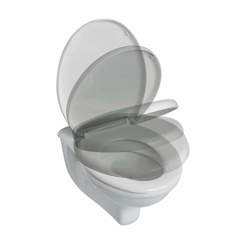 Le moins cher 🥰 Tendance Abattant WC Blanc avec frein de chute et déclipsable 👍 – Image 3