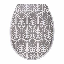 Grosses soldes 👏 Tendance Abattant WC en Thermodur déco Gatsby avec Kit de fixation 🎁