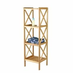 Les meilleures critiques de 🥰 MSV Etagère Meuble de rangement 4 Niveaux en Bambou 😀